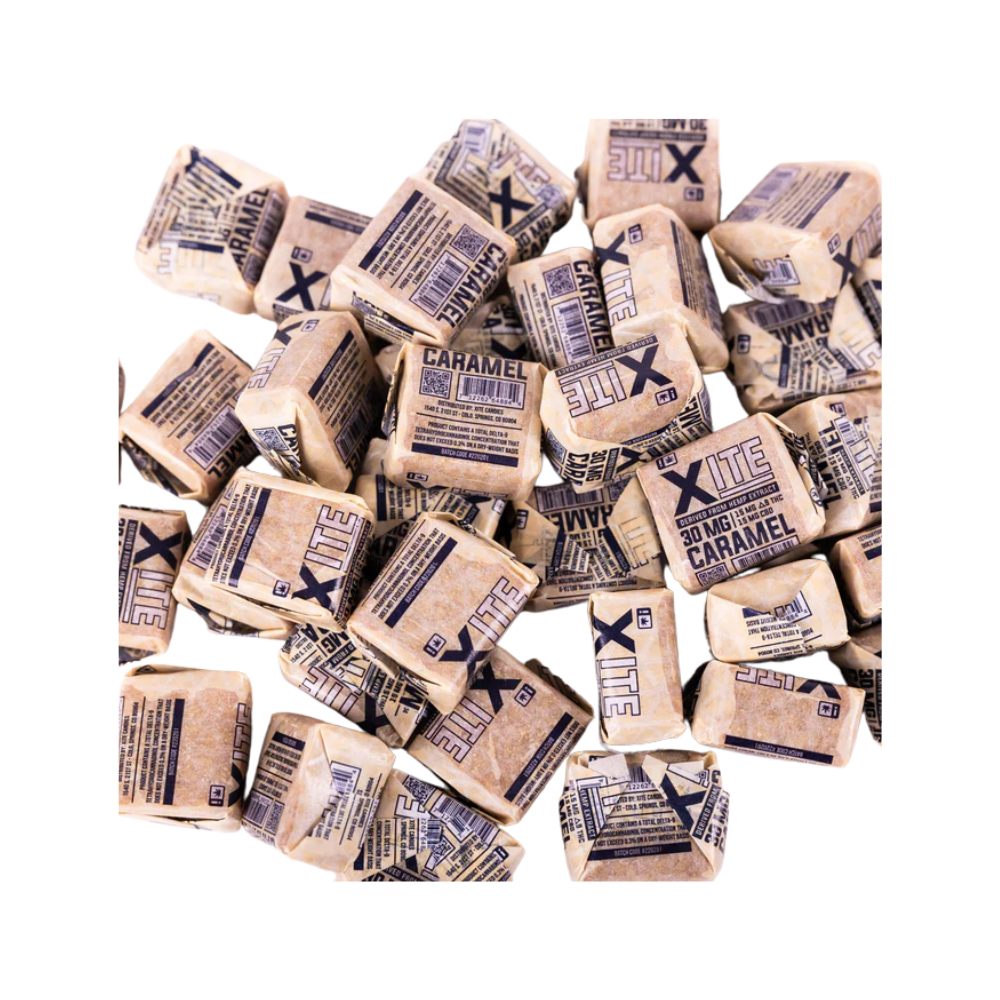 XITE D9 CARAMEL 1:1 15MG CBD 15MG THC