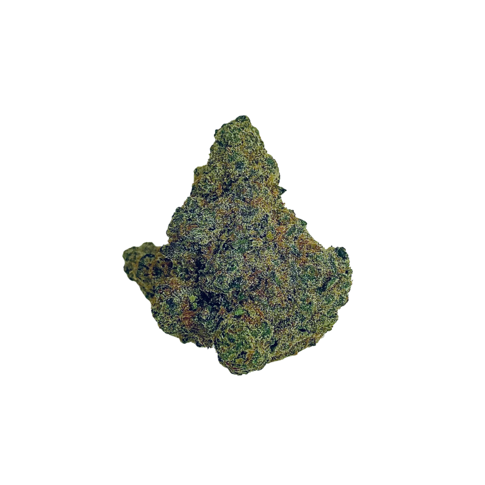 Close-up of Haven Herb Blue Dream strain cannabis flower bud with dense trichomes and green hues