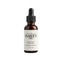 Haven Herb focus enhancing CBD tincture bottle with dropper for improved concentration