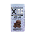 Haven Herb XITE milk chocolate hemp bar 300 mg 150 mg THC 150 mg CBD purple geometric wrapper
