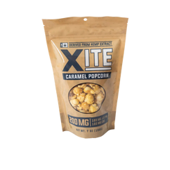 Haven Herb XITE caramel popcorn hemp extract 200mg resealable bag edibles for sale snack
